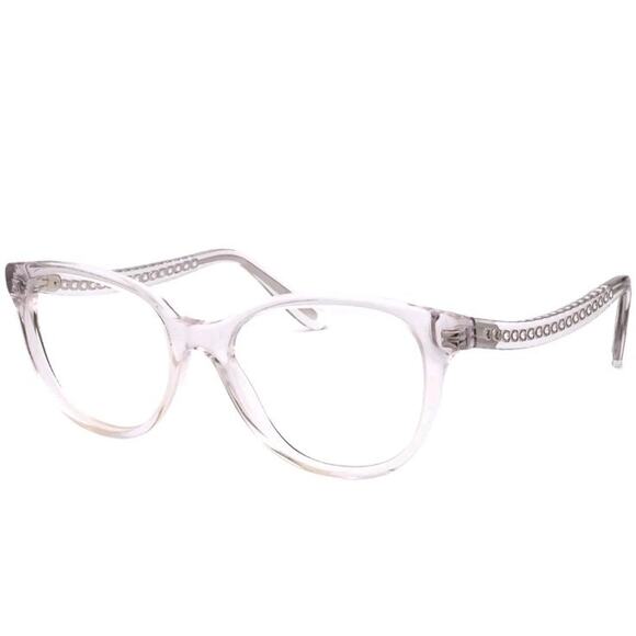 Coach Clear Eyeglasses HC 6177 5111 Crystal Rounded Cat Eye Frame 52 17 140 - Picture 1 of 15
